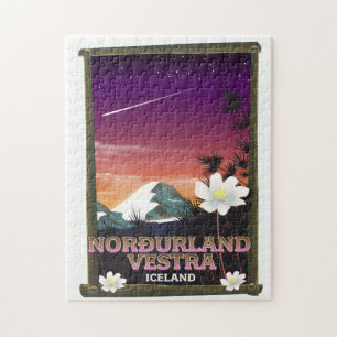 Puzzle Póster de viaje de Norðurland vestra Islandia