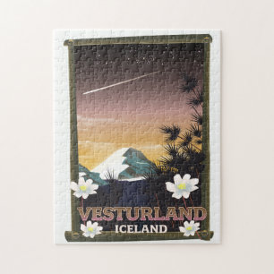 Puzzle Póster de viaje de Vesturland Islandia