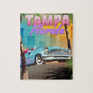 Puzzle Póster de viaje hermoso de Tampa Florida.
