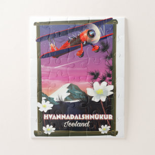 Puzzle Póster de viaje Hvannadalshnkur Islandia.