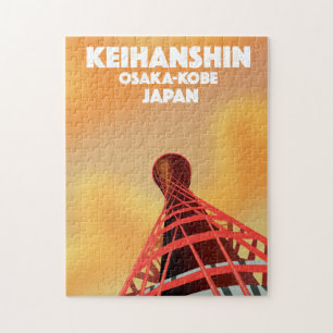 Puzzle Póster de viaje Keihanshin Osaka Kobe Japón