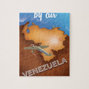Puzzle poster de viaje vintage de venezuela