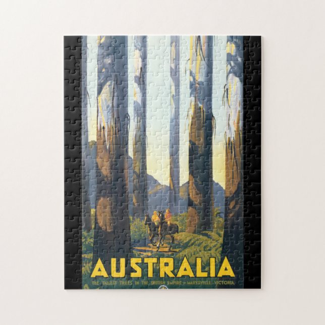 Puzzle Poster de viajes de época de Australia (Vertical)