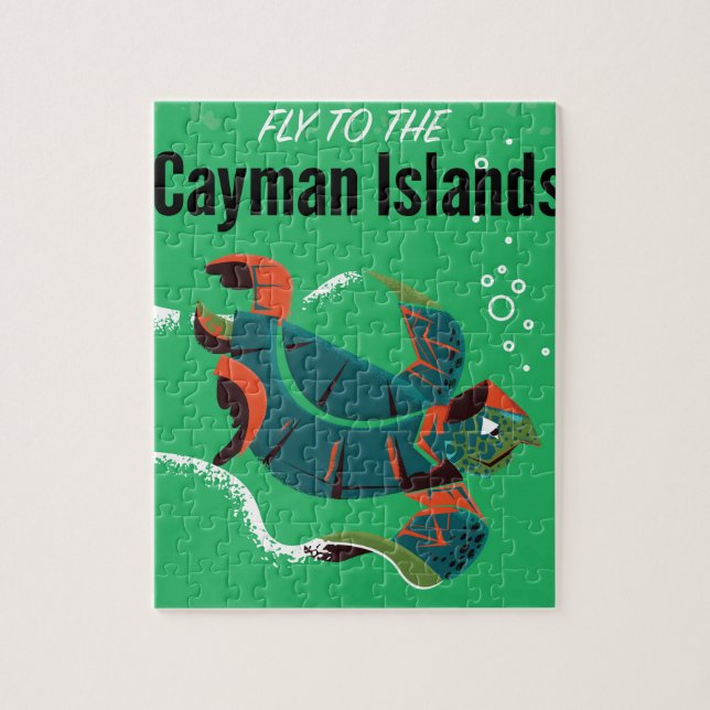 Puzzle Poster de viajes de las Islas Caimán (Vertical)