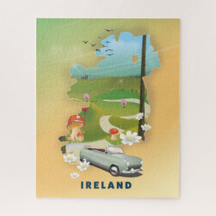 Puzzle Poster de viajes de vintage de Irlanda