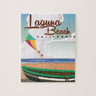 Puzzle Poster de Viajes de Vintage de Laguna Beach Califo