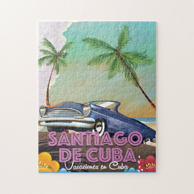 Puzzle Poster de viajes Santiago de Cuba (Vertical)