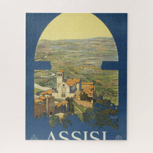 Puzzle Poster De Viajes Vintage De Asís (Italia)