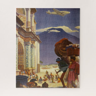 Puzzle Poster De Viajes Vintage De Guatemala