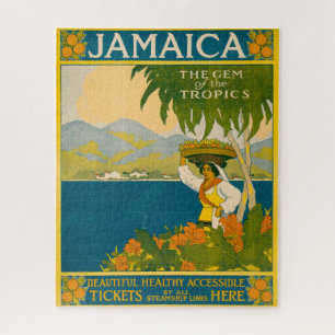 Puzzle Poster De Viajes Vintage Para Jamaica