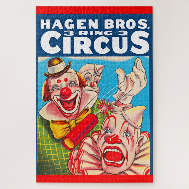 Puzzle poster del circo de Hagen Brothers de los años 195 (Vertical)