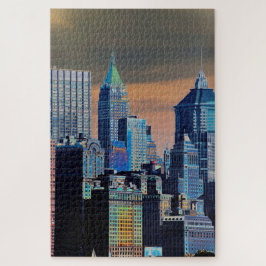 Puzzle Poster del distrito financiero en Manhattan