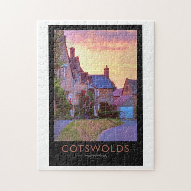 Puzzle Poster del Ferrocarril de Cotswolds (Vertical)