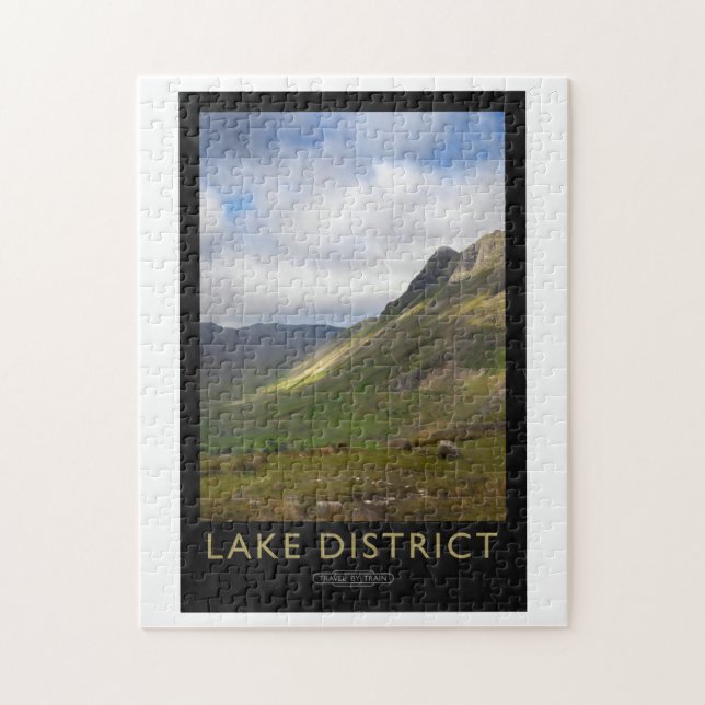 Puzzle Poster del ferrocarril del distrito de Lake (Vertical)