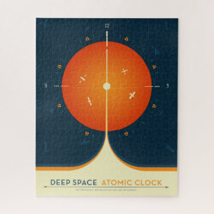 Puzzle Poster del reloj atómico del espacio profundo, ver