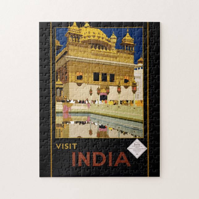 Puzzle Poster del viaje de la India de la visita (Vertical)