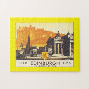Puzzle Poster del viaje de LNR Edimburgo LMS_Vintage