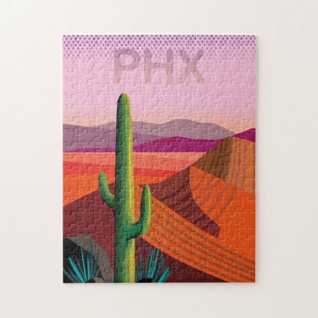 Puzzle Poster del viaje de Phoenix Arizona el | (Vertical)
