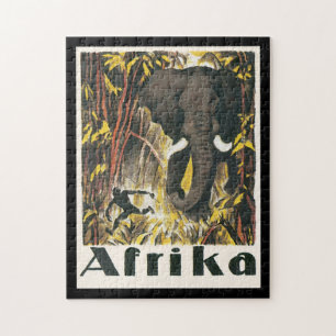 Puzzle Poster del viaje del vintage de Afrika