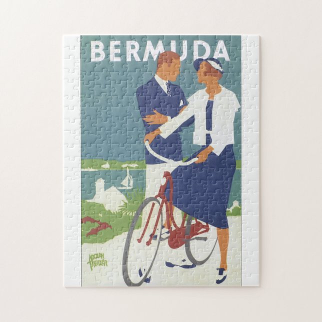 Puzzle Poster del viaje del vintage de Bermudas (Vertical)