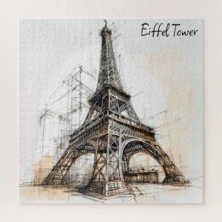 Puzzle Poster Eiffel Tower Paris Francia