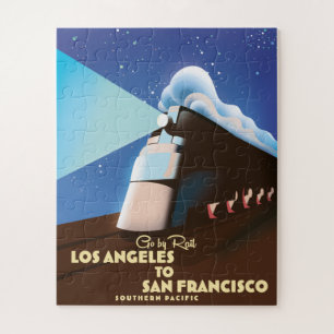 Puzzle Póster ferroviario de Los Ángeles a San Francisco