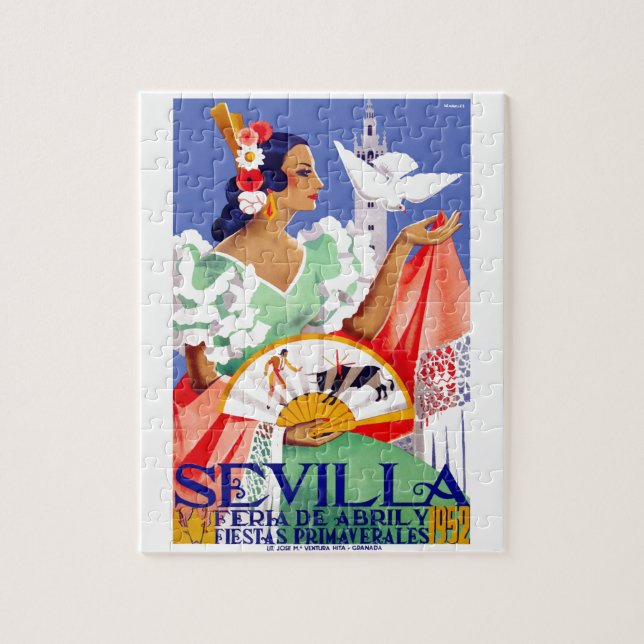 Puzzle Poster justo 1952 de Sevilla España abril (Vertical)