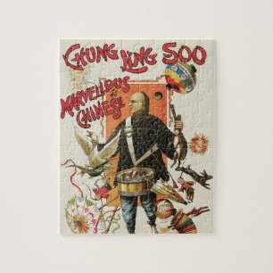 Puzzle Póster Mágico Antiguo, Mago Chung Ling Soo