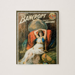 Puzzle Poster Mágico Vintage, Magician Frederick Bancroft