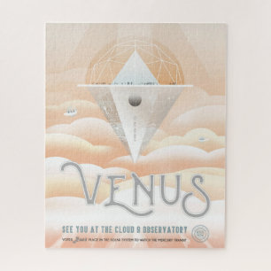Puzzle Poster-Observatorio Del Espacio Retro En El Sistem