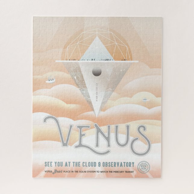 Puzzle Poster-Observatorio Del Espacio Retro En El Sistem (Vertical)