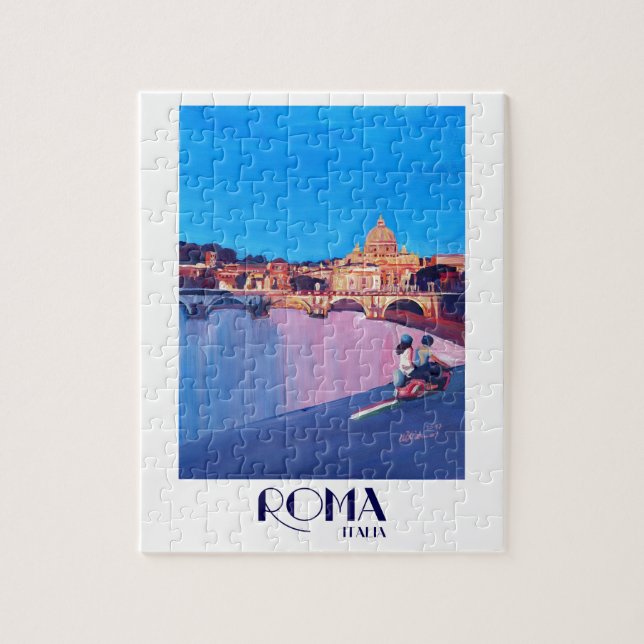 Puzzle Poster retro de Roma Italia (Vertical)