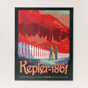 Puzzle Poster Retro Espacial De Kepler-186f.