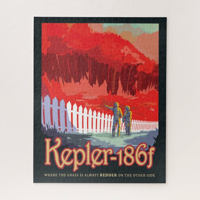 Puzzle Poster Retro Espacial De Kepler-186f. (Vertical)