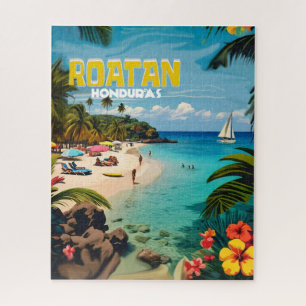 Puzzle Poster Retro Viaje de Honduras