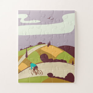 Puzzle Póster vintage de ciclismo