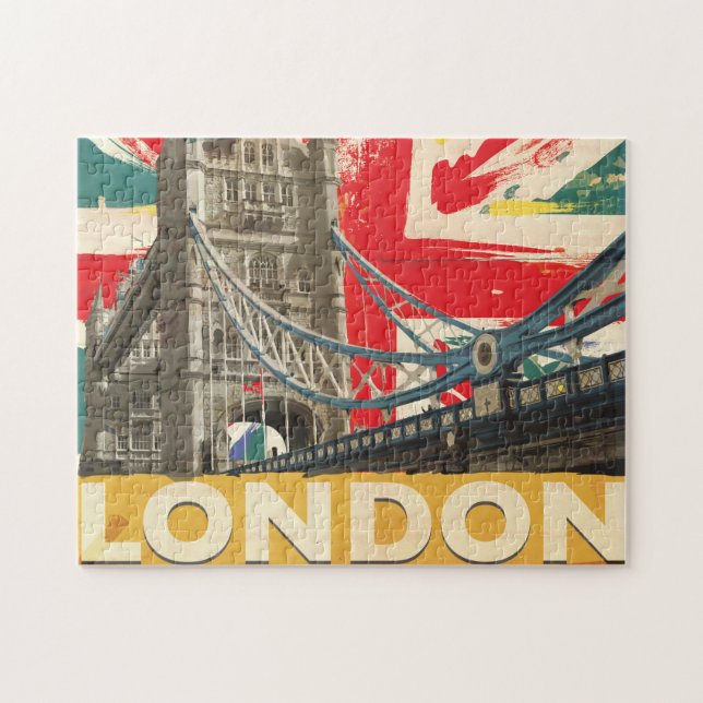 Puzzle Póster vintage de Londres (Horizontal)