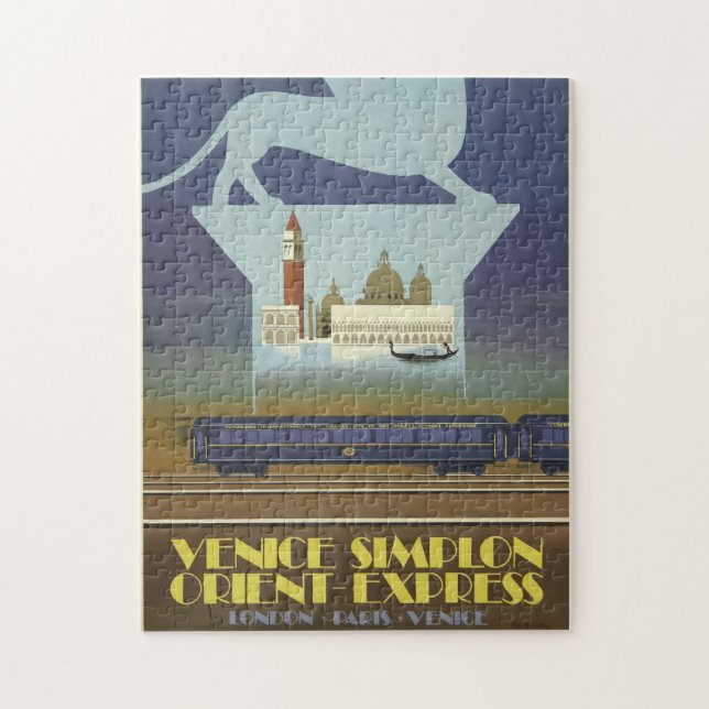 Puzzle Poster Vintage Travel Venice Orient Express (Vertical)