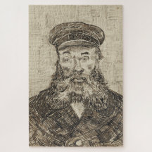 Postman Joseph Roulin (Esbozo Sepia) (de van Gogh)