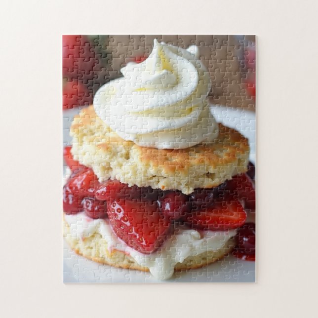 Puzzle Postre de Tarta de Fresa (Vertical)