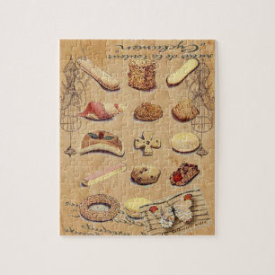 Puzzle postre francés de la torta de las galletas de los