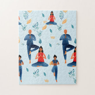 Puzzle Posturas de Yoga, Meditación, Arte Nueva Era