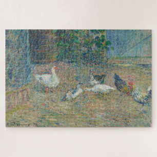 Puzzle Poulailler à la maison rouge, Pontoise by Pissarro