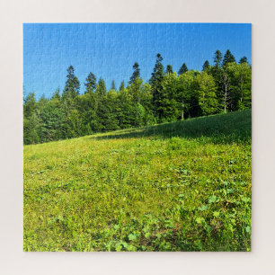 Puzzle Prado verde de los Cárpatos – Impresión de montaña