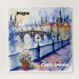Puzzle Praga - Sketch de acuarela de la República Checa |