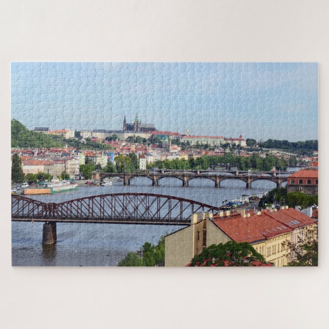 Puzzle Prague, Castle & River Bridges / Czech Republic (Horizontal)
