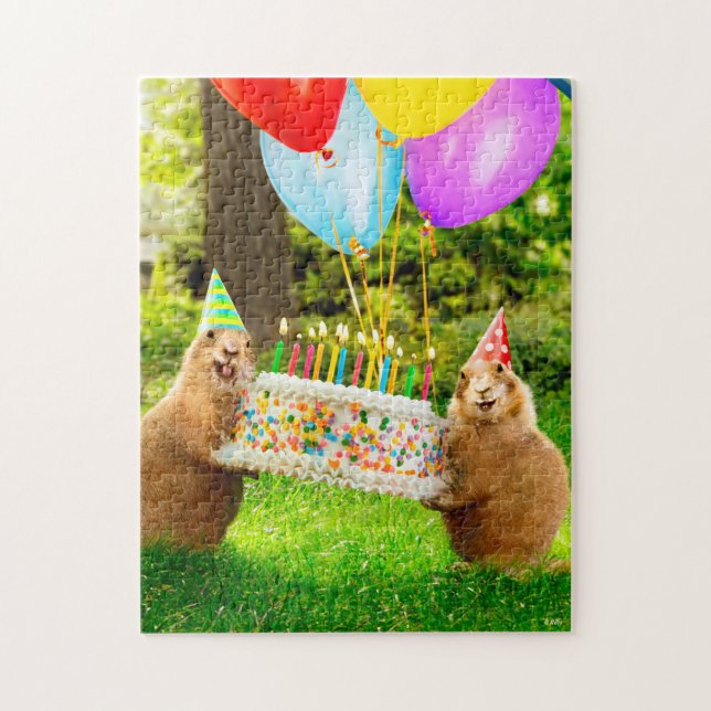 Puzzle Prairie Dog Birthday Party (Vertical)