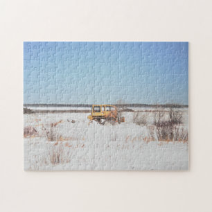 Puzzle Prairies Saskatchewan Canada Old Tractor