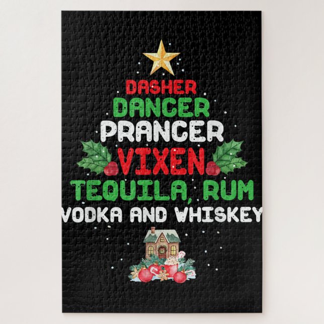 Puzzle Prancer Vixen Tequila Whiskey (Vertical)