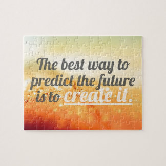 Puzzle Prediga el futuro - cita de motivación
